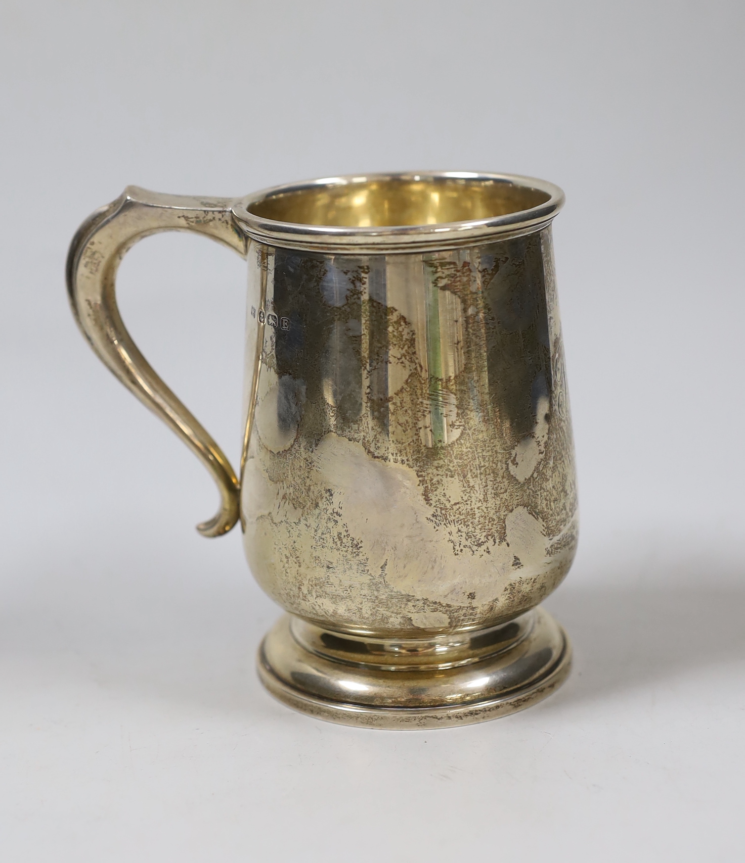 A George V silver tankard, A & J Zimmerman, Birmingham, 1929, height 12.5cm, 9.6oz., NB: From the Estate of Rt Hon Lord Lawson of Blaby